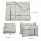 Bamboo Rain Grid Four-Piece Bedding Set