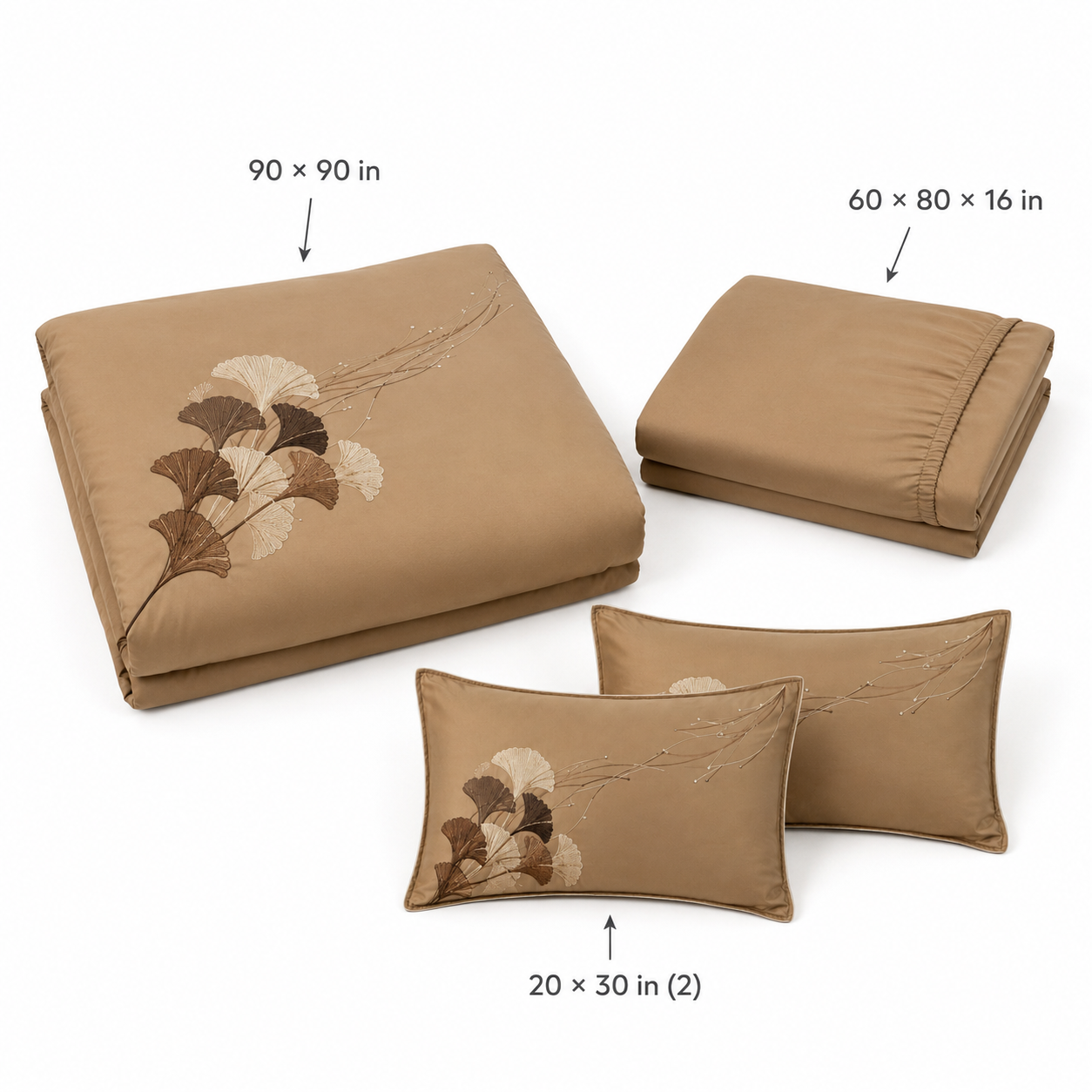 Ginkgo Fan Reverie Four-Piece Bedding Set