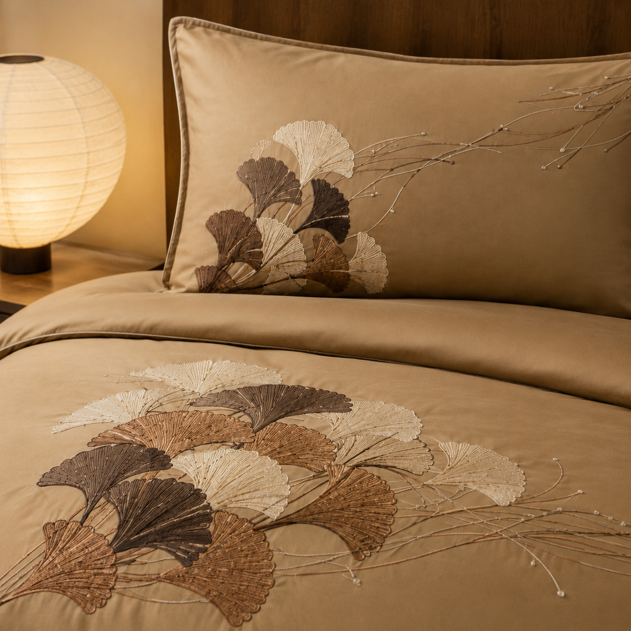 Ginkgo Fan Reverie Four-Piece Bedding Set