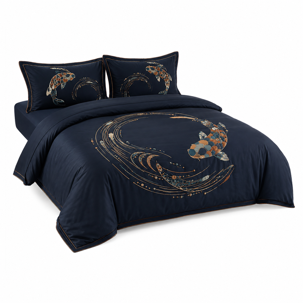 Koi Current Nocturne Four-Piece Bedding Set