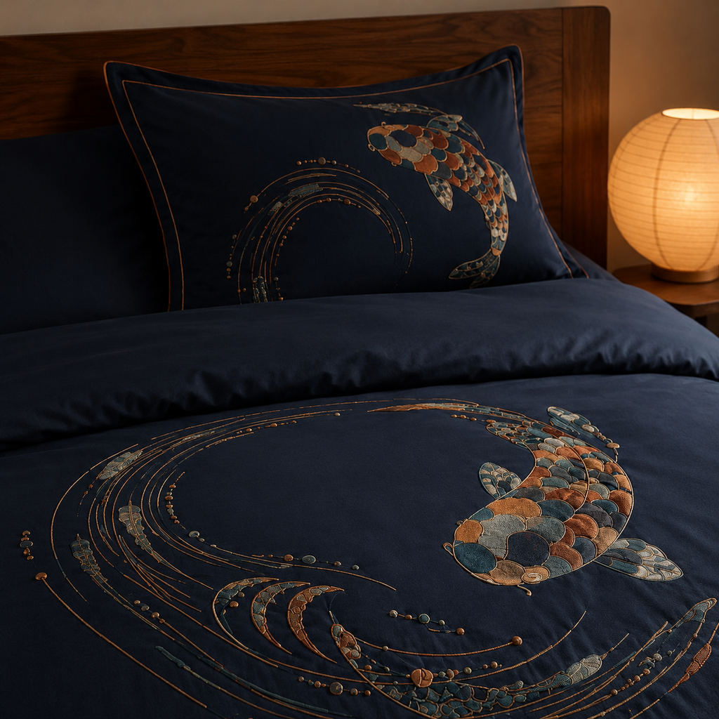 Koi Current Nocturne Four-Piece Bedding Set