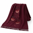 Lantern Camellia Embroidered Throw