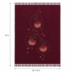 Lantern Camellia Embroidered Throw