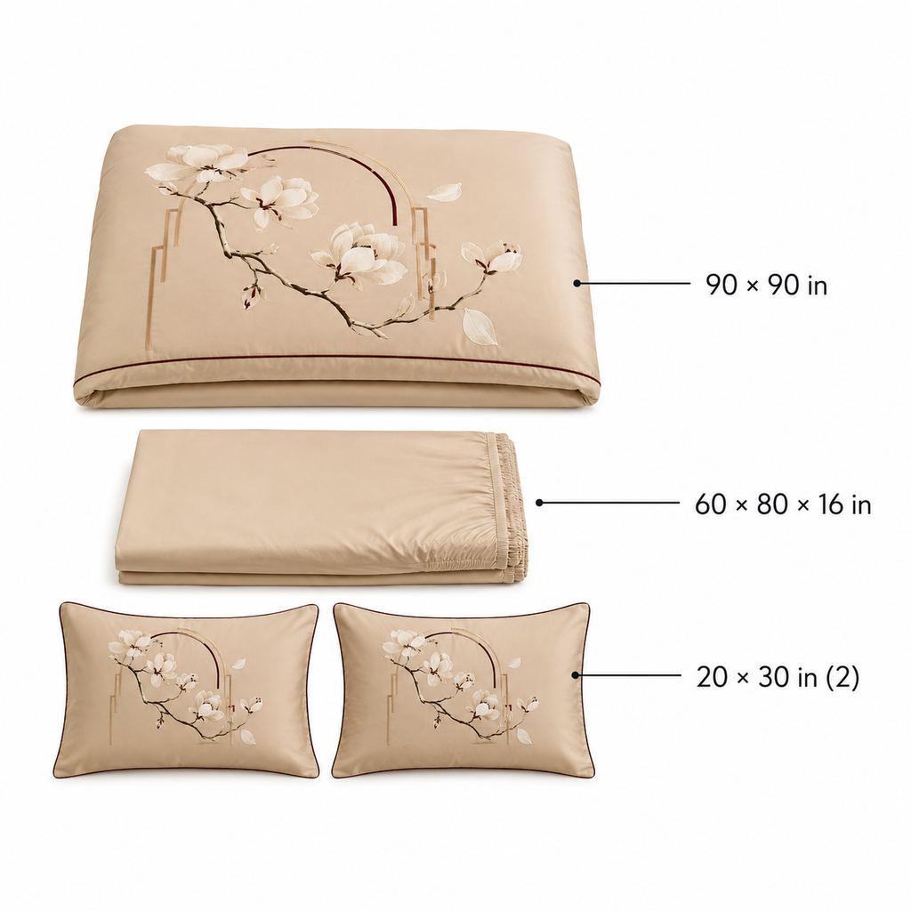 Magnolia Window Four-Piece Bedding Set