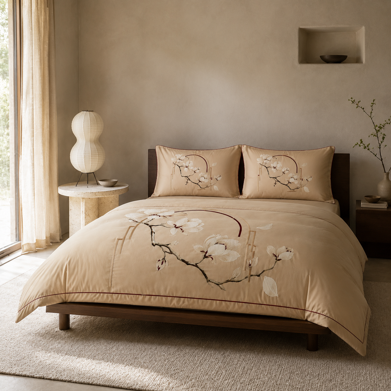 Magnolia Window Four-Piece Bedding Set