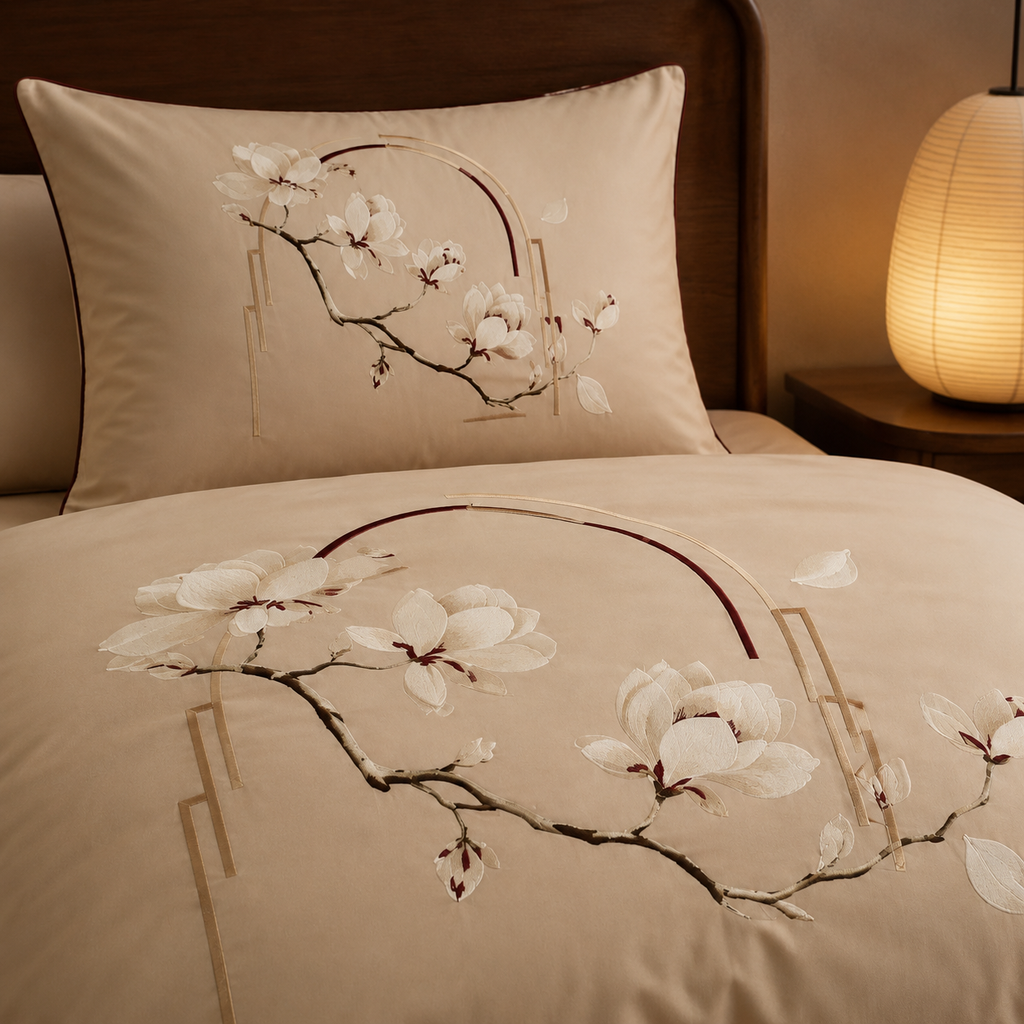 Magnolia Window Four-Piece Bedding Set
