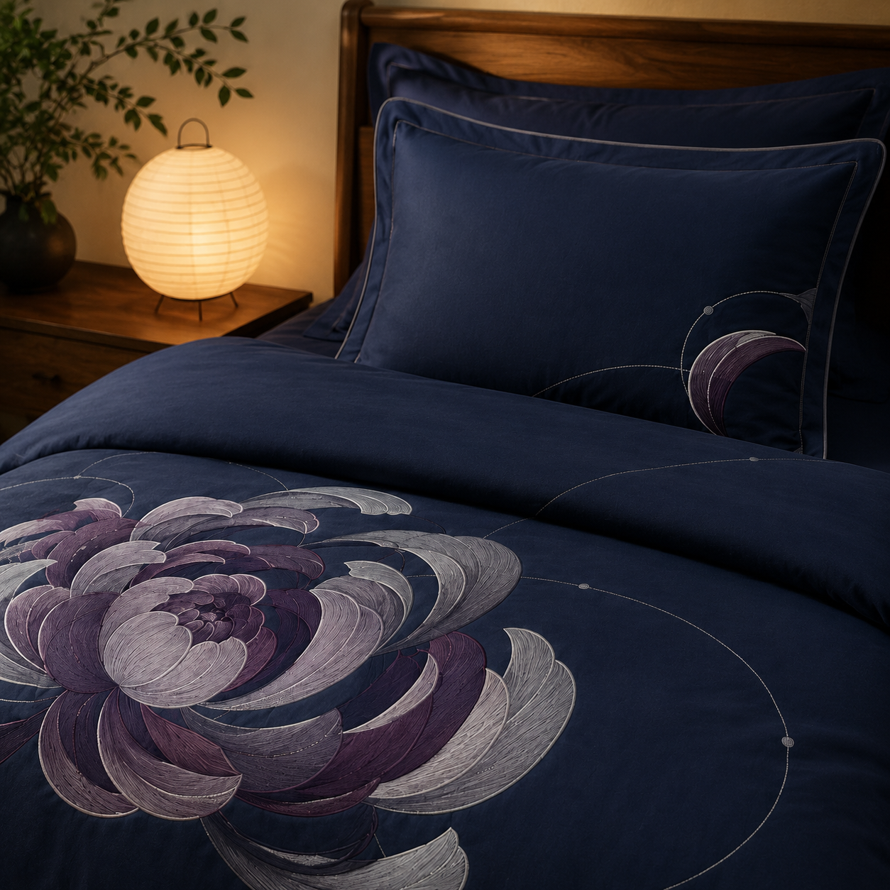 Moonpetal Arc Four-Piece Bedding Set