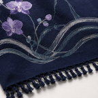 Orchid Tide Embroidered Throw