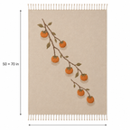 Persimmon Branch Embroidered Throw