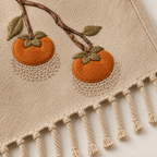 Persimmon Branch Embroidered Throw