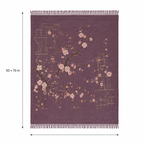 Plum Lattice Embroidered Throw