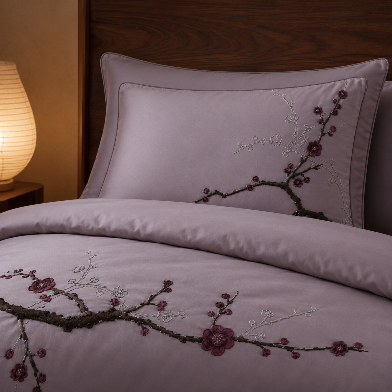 Plum Shadow Courtyard Four-Piece Bedding Set