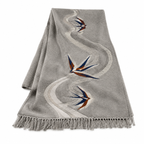 Riverpath Swallow Embroidered Throw